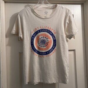 J. Crew Graphic Port Elizabeth t-shirt Cream Size: Small